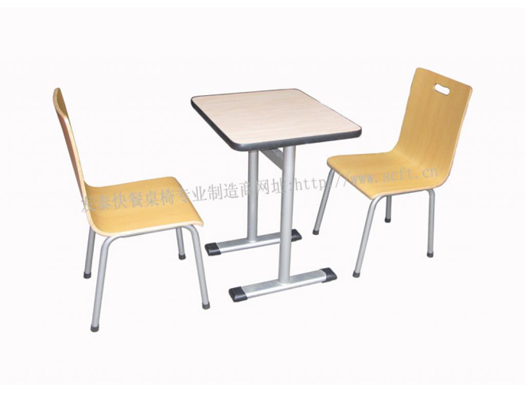小吃店耐用餐桌椅二人分体快餐桌椅ft2-021
