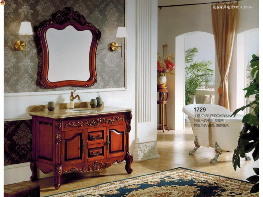 浴室柜组合现代美式卫生间落地式洗脸盆洗手盆洗漱台卫浴柜
