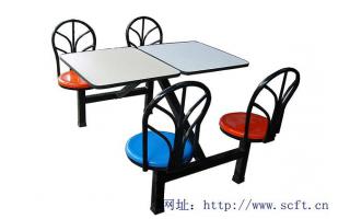 四人连体快餐桌椅ft4-0024