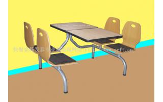 肯德基学校食堂员工餐厅四人连体组合快餐桌四人连快快餐桌椅ft4-033