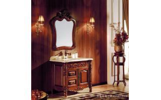 美式橡木柜实木浴室柜组合卫生间洗漱台新中式洗手洗脸盆柜