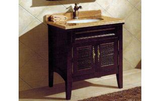 美式橡木柜实木浴室柜组合卫生间洗漱台新中式洗手洗脸盆柜