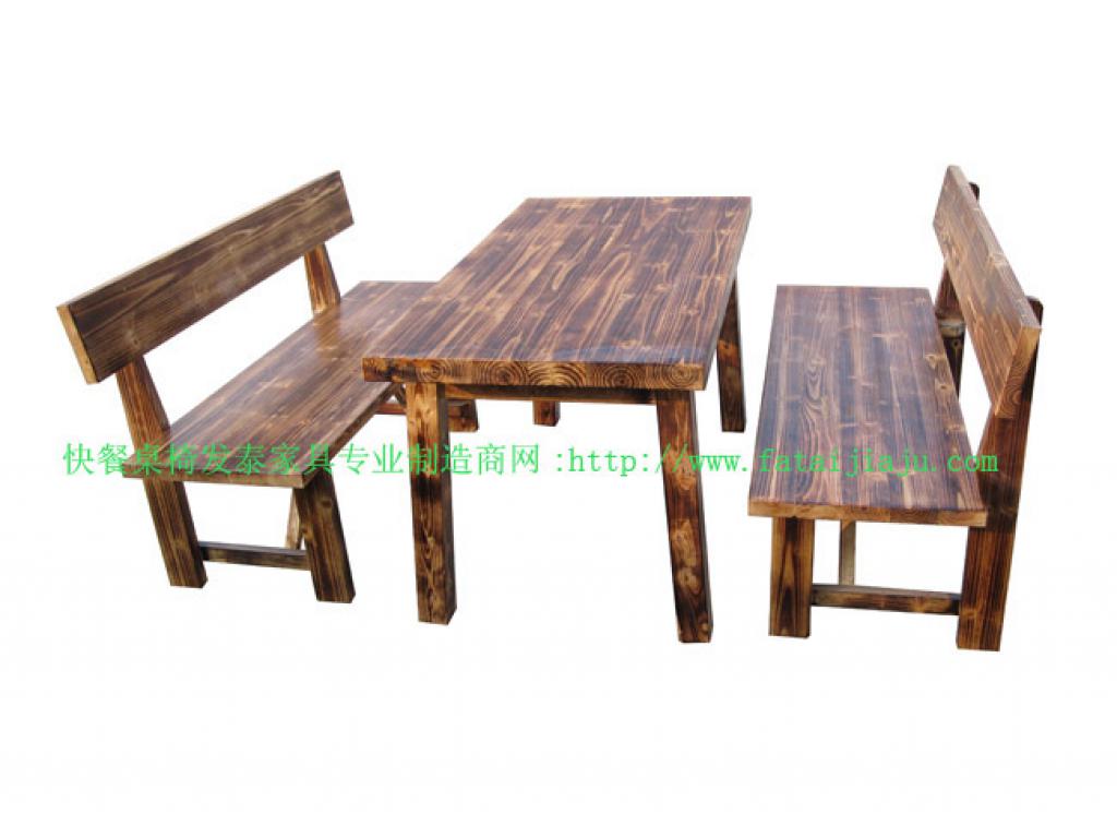 饭店火锅店桌椅长方桌配套农家乐大排挡实木桌椅子