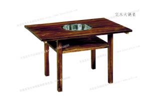 全实木仿古火桌椅组合火锅店餐厅饭馆桌