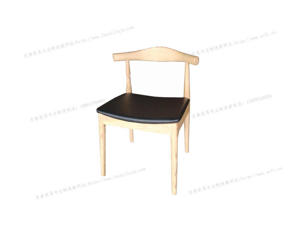 实木六角椅原始大号餐厅餐椅奶茶店餐椅汉堡店餐椅活动餐椅ftsmcy-002