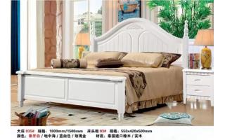 双人床白色床1.8米现代简约主卧大床1.5M卧室家具