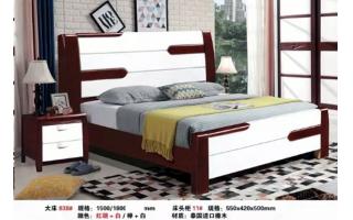 欧式床双人床主卧卧室现代简约风格实木奢华美式床1.8米
