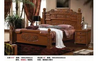 成都卧室床床 胡桃木实木床 中式床 单双人床 大床 婚床 卧室家具