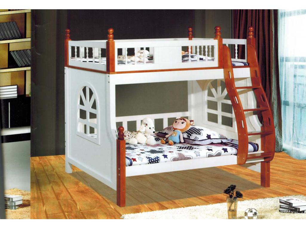高低床上下铺床两层床公寓儿童床成人子母床全实木多功能儿童上下床双层床  儿童实木上下层床ft-B033