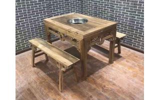 条桌火锅桌椅实木框架fthgz-048