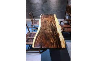 实木火锅桌椅大树实木整板火锅桌椅餐桌椅fthgz-053