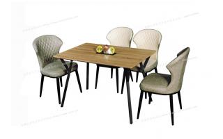 餐桌 现代简约实木脚餐桌椅组合一桌四椅 小户型饭桌家具让利款 ftsmczy-023