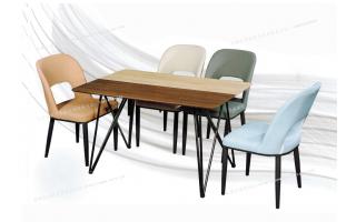 实木餐桌现代简约橡胶木一桌四椅饭桌餐桌椅组合ftsmczy-025