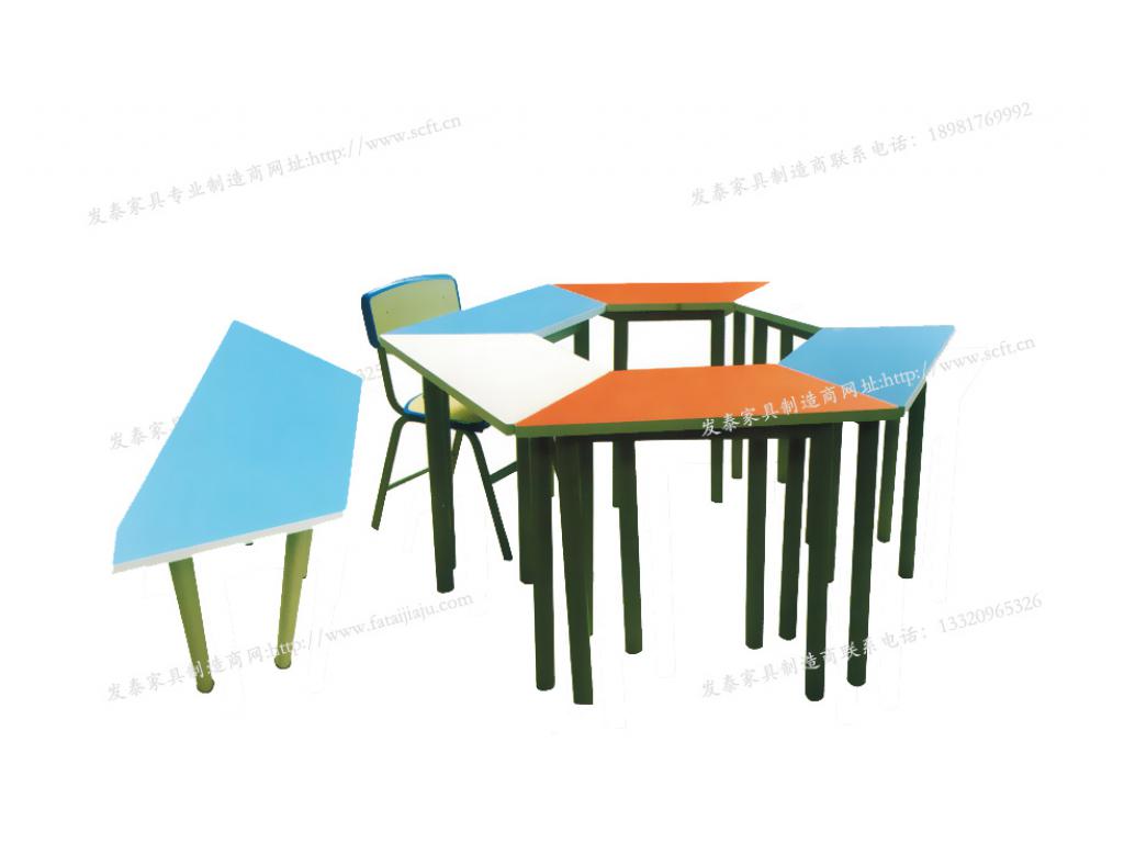 课桌椅中小学生校用家用培训班辅导班专用课桌椅ftkzy2-023