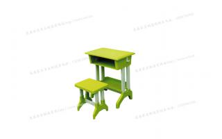 塑料活动双人课桌凳蓝色塑料课桌带柜式课桌椅ftkzy-080