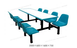 食堂餐桌椅工地食堂小学生食堂餐厅八人连体快餐桌椅八人连体快餐桌椅ft8-022