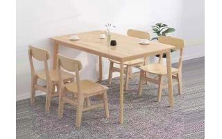 全实木餐桌椅组合北欧日式小户型饭桌家用现代简约长方形餐厅吃饭桌子ftsmczy-049